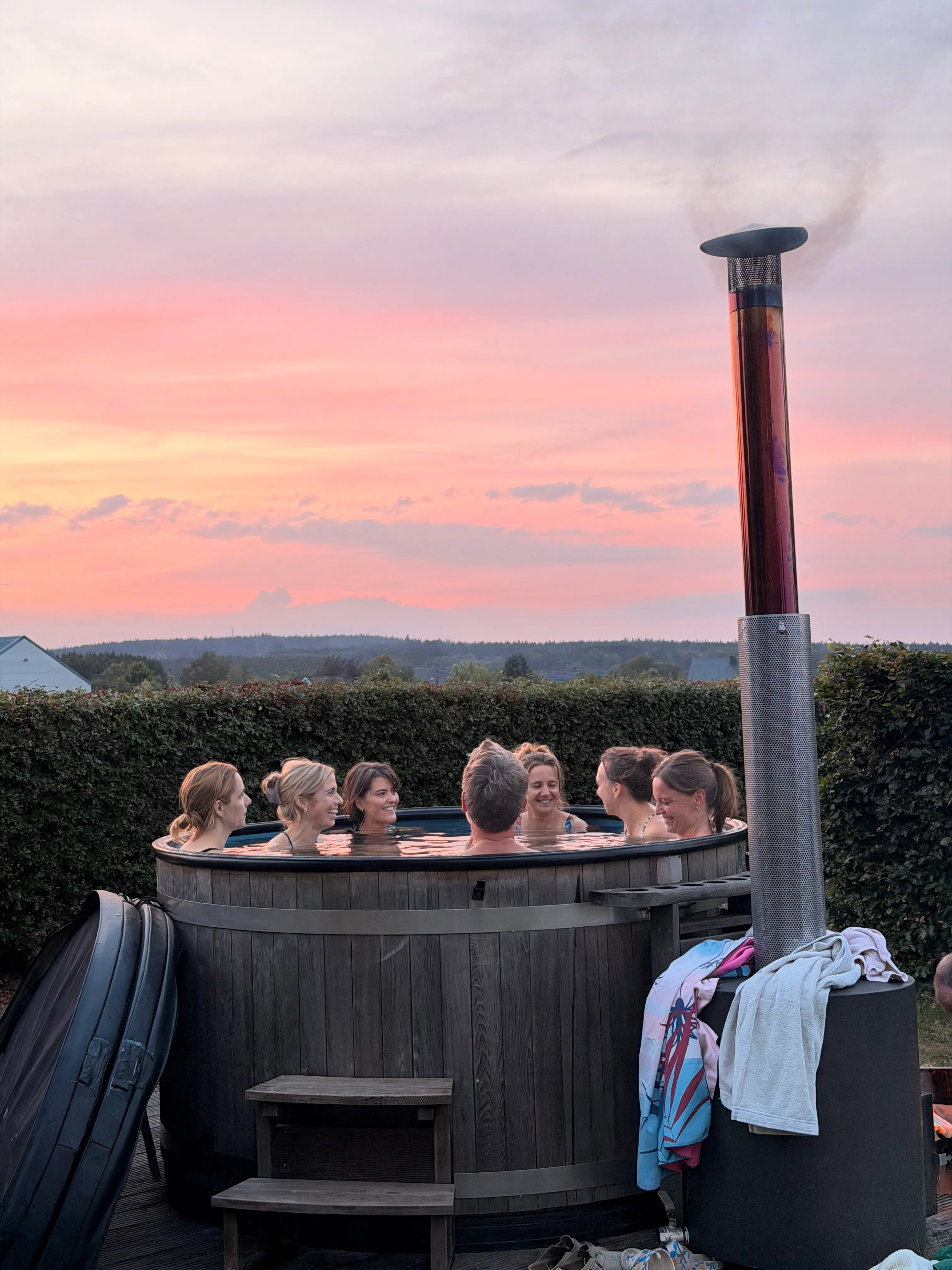 Hot tub bij het verblijf in Sourbrodt